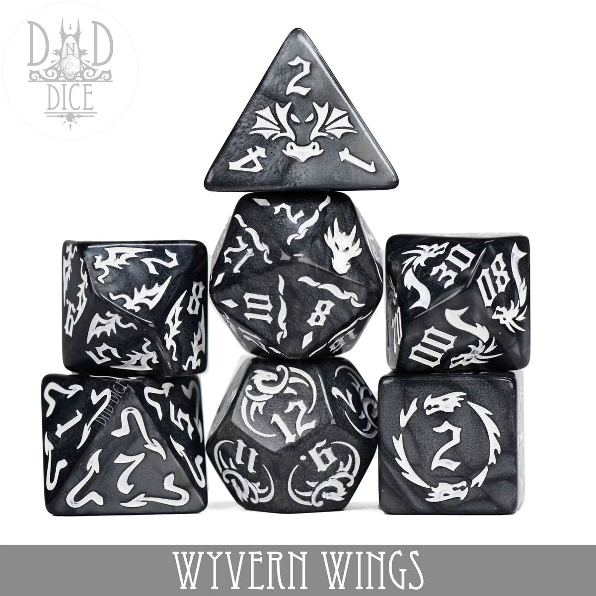 DND Dice Poly 7 Dice Set: Wyvern Wings | Dragon's Lair Comics and Fantasy Houston TX