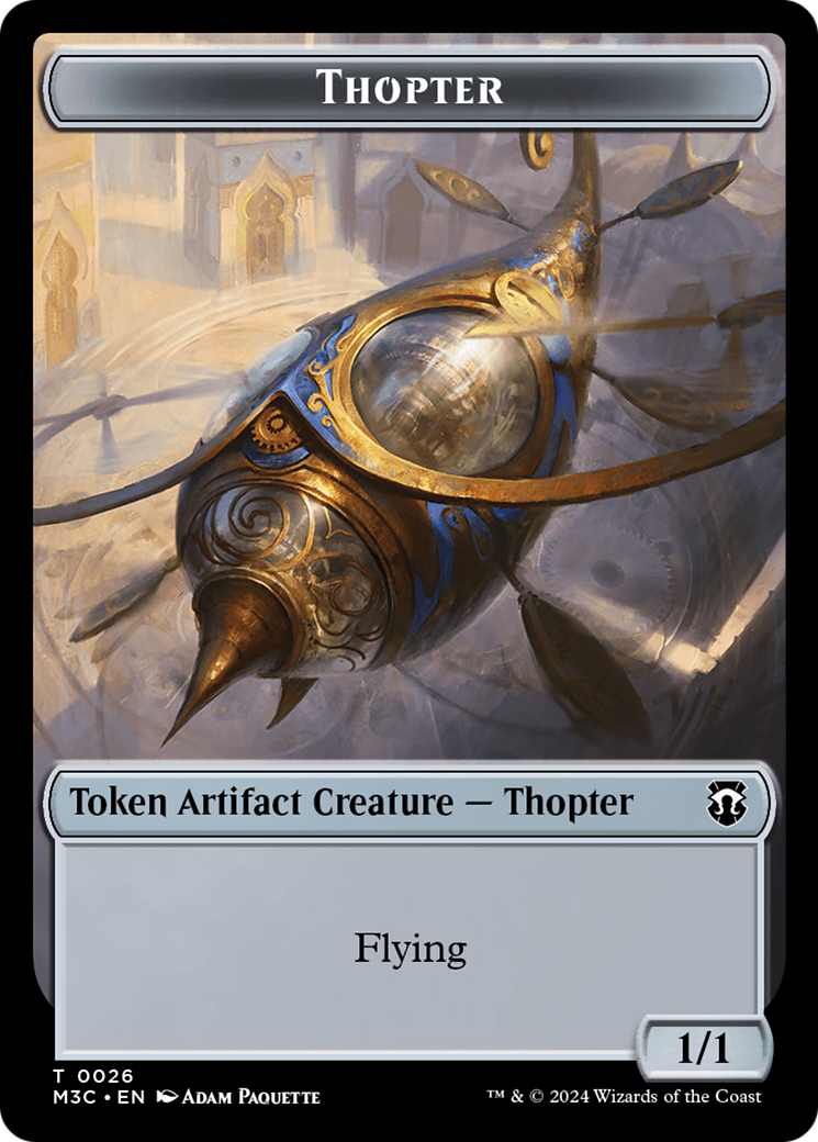 Aetherborn // Thopter Double-Sided Token [Modern Horizons 3 Commander Tokens] | Dragon's Lair Comics and Fantasy Houston TX