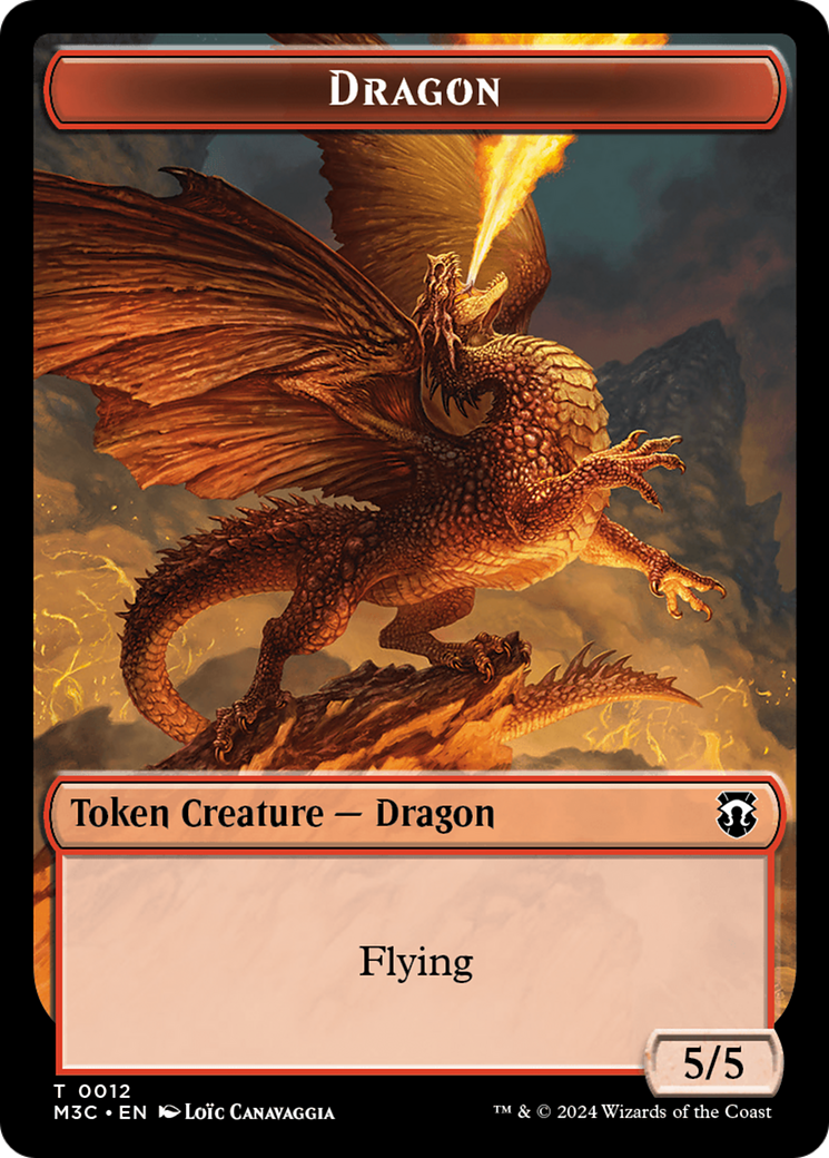 Dragon // Shapeshifter (0008) Double-Sided Token [Modern Horizons 3 Commander Tokens] | Dragon's Lair Comics and Fantasy Houston TX