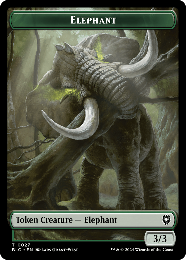 Elephant // Squid Double-Sided Token [Bloomburrow Commander Tokens] | Dragon's Lair Comics and Fantasy Houston TX