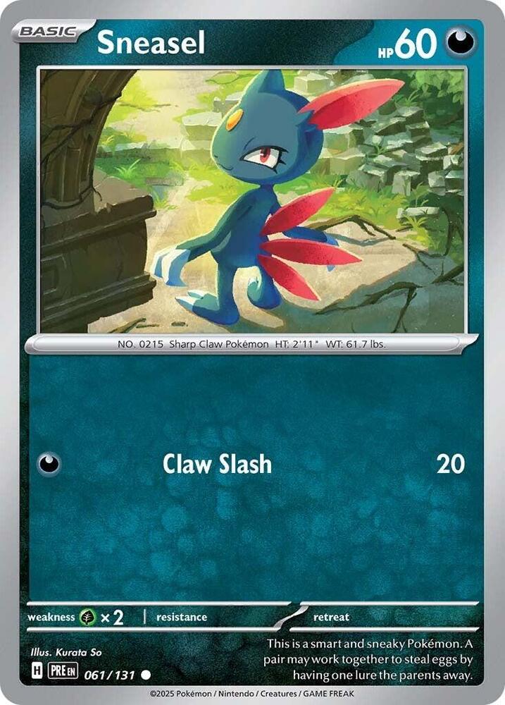 Sneasel (061/131) [Scarlet & Violet: Prismatic Evolutions] | Dragon's Lair Comics and Fantasy Houston TX