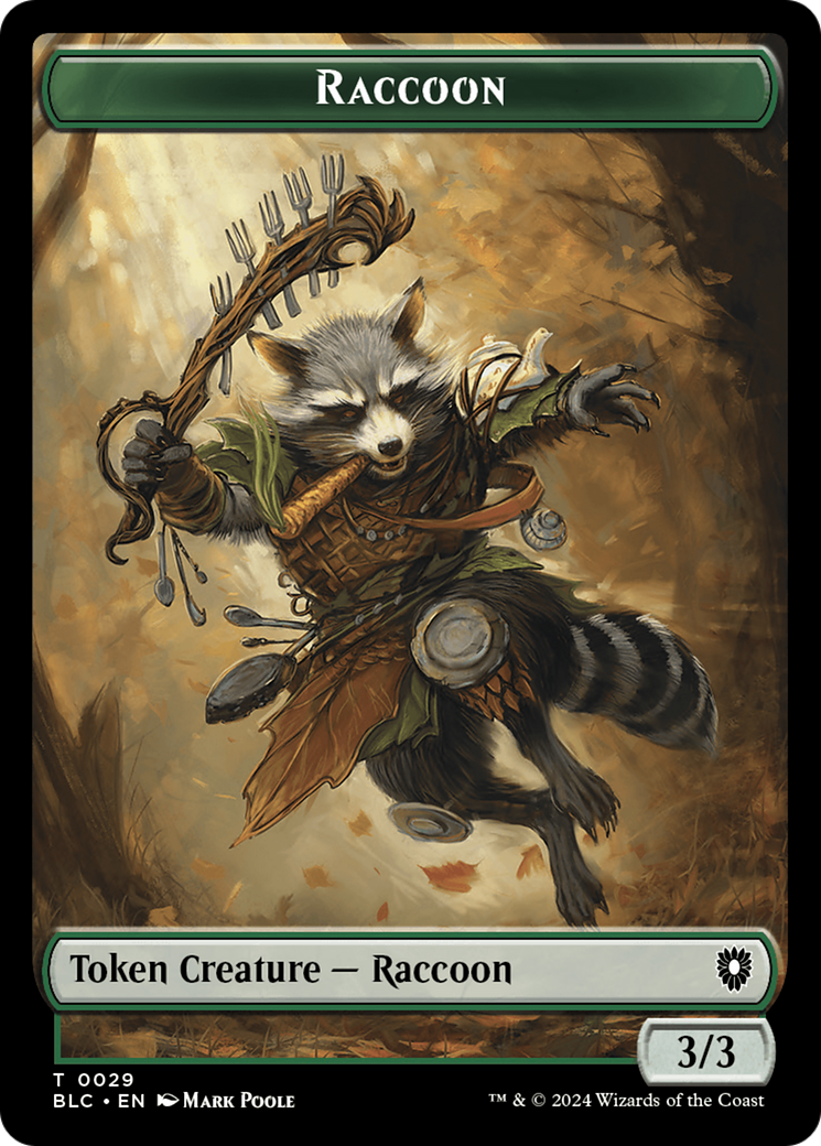 Rat // Raccoon Double-Sided Token [Bloomburrow Commander Tokens] | Dragon's Lair Comics and Fantasy Houston TX