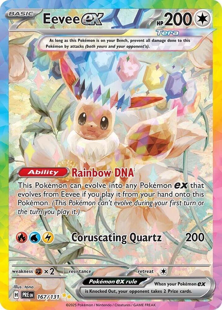 Eevee ex (167/131) [Scarlet & Violet: Prismatic Evolutions] | Dragon's Lair Comics and Fantasy Houston TX