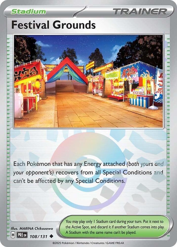 Festival Grounds (108/131) (Poke Ball Pattern) [Scarlet & Violet: Prismatic Evolutions] | Dragon's Lair Comics and Fantasy Houston TX