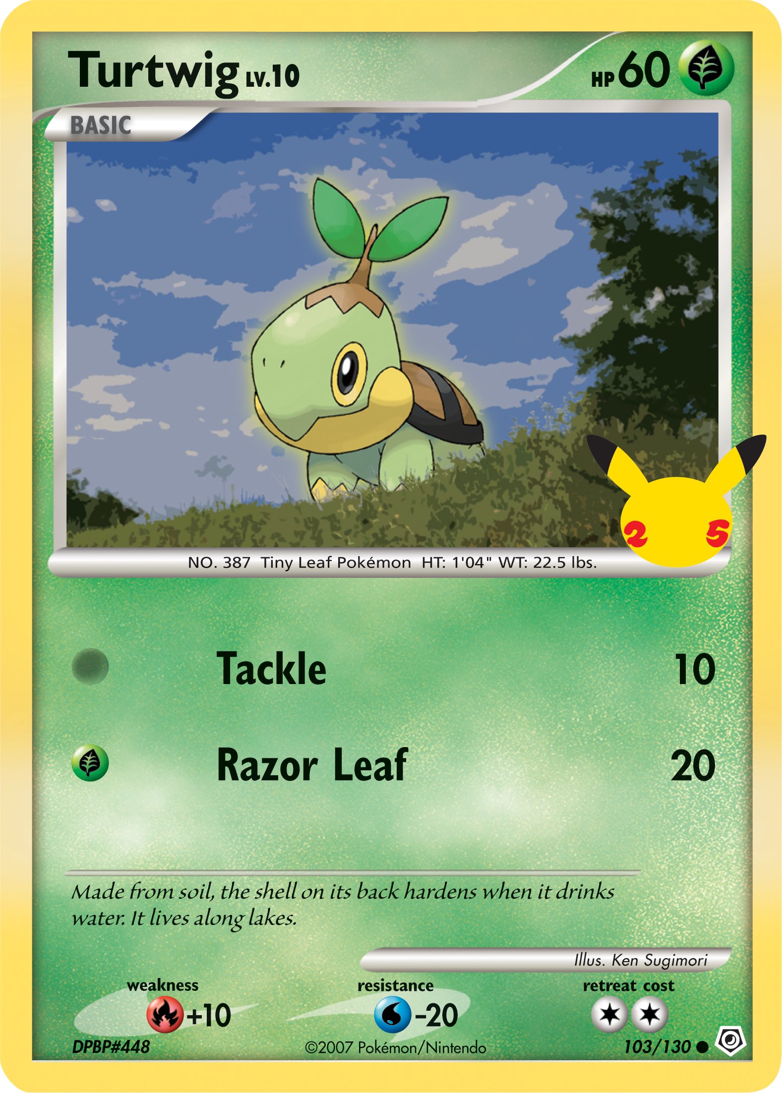 Turtwig (103/130) (Jumbo Card) [First Partner Pack] | Dragon's Lair Comics and Fantasy Houston TX