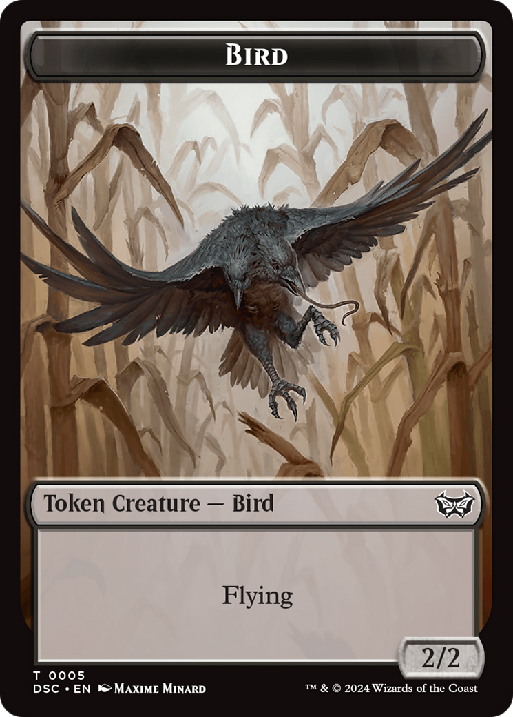 Elemental // Bird Double-Sided Token [Duskmourn: House of Horror Commander Tokens] | Dragon's Lair Comics and Fantasy Houston TX