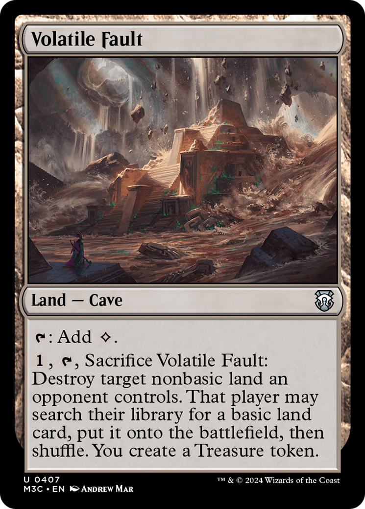 Volatile Fault (Ripple Foil) [Modern Horizons 3 Commander] | Dragon's Lair Comics and Fantasy Houston TX