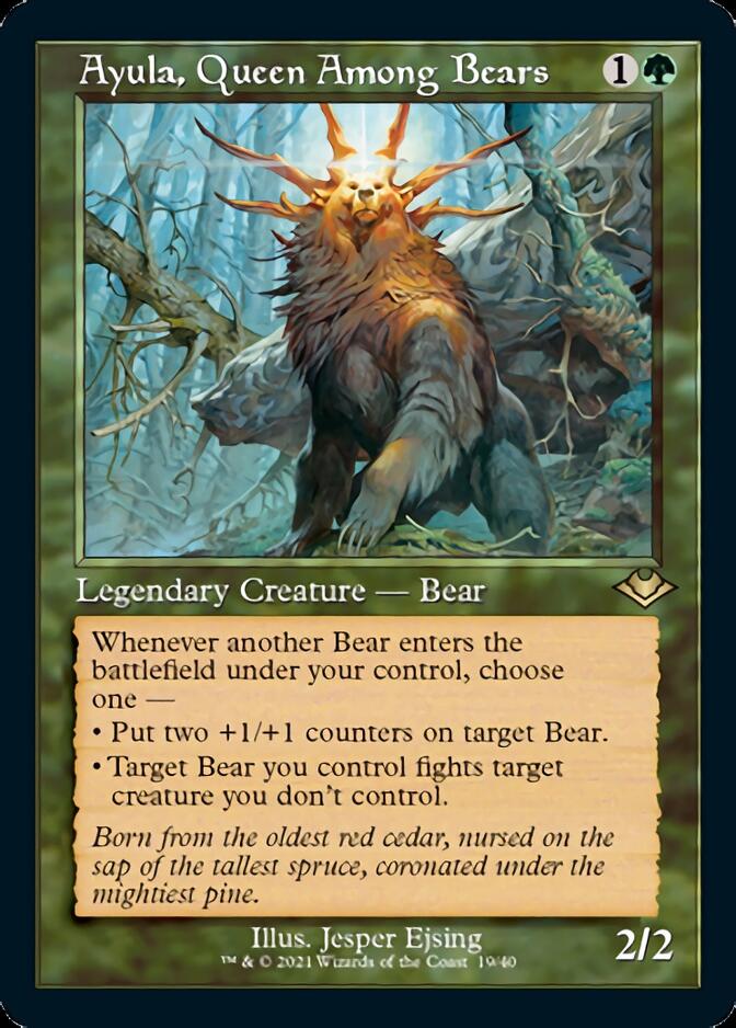 Ayula, Queen Among Bears (Retro Foil Etched) [Modern Horizons] | Dragon's Lair Comics and Fantasy Houston TX