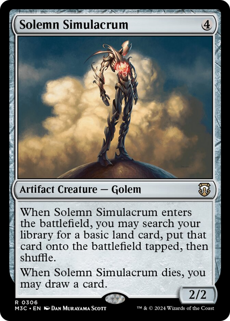 Solemn Simulacrum [Modern Horizons 3 Commander] | Dragon's Lair Comics and Fantasy Houston TX