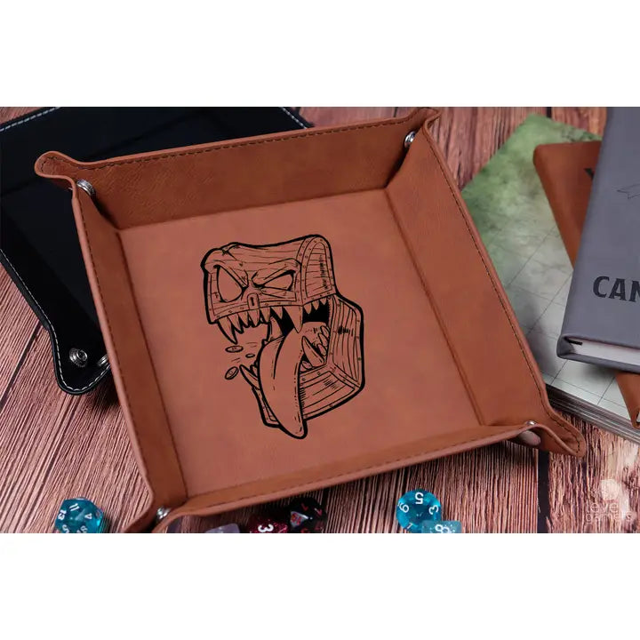 Level 1 Gamers Square Leatherette Dice Tray, Assorted Styles | Dragon's Lair Comics and Fantasy Houston TX