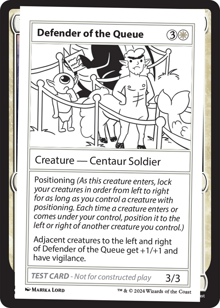 Defender of the Queue [Mystery Booster 2 Playtest Cards] | Dragon's Lair Comics and Fantasy Houston TX