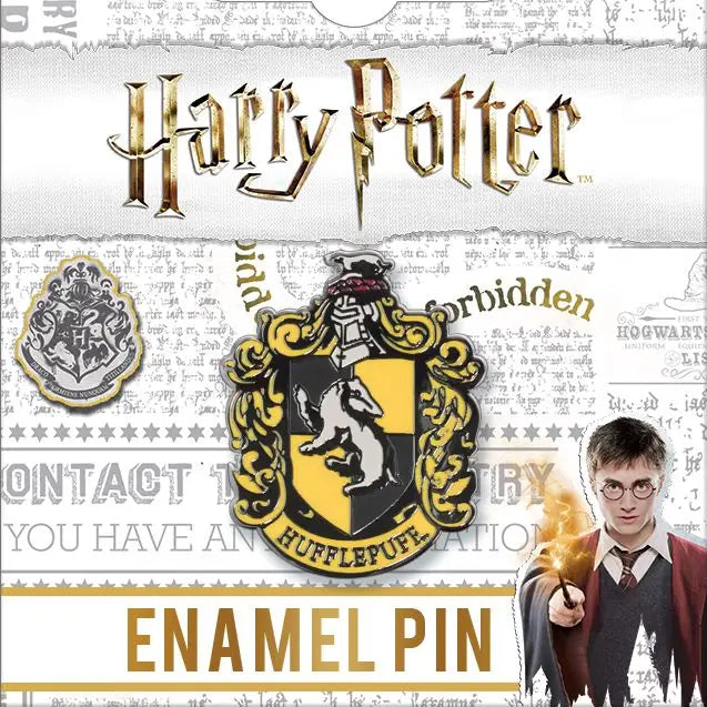 Harry Potter Hufflepuff Crest Enamel Pins | Dragon's Lair Comics and Fantasy Houston TX