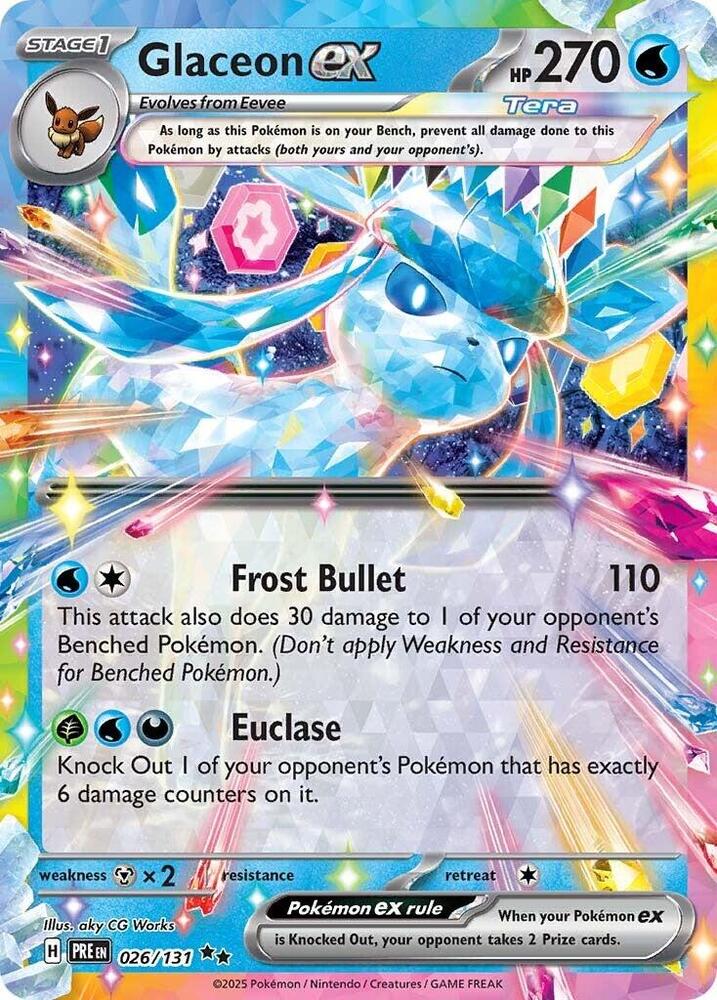 Glaceon ex (026/131) [Scarlet & Violet: Prismatic Evolutions] | Dragon's Lair Comics and Fantasy Houston TX