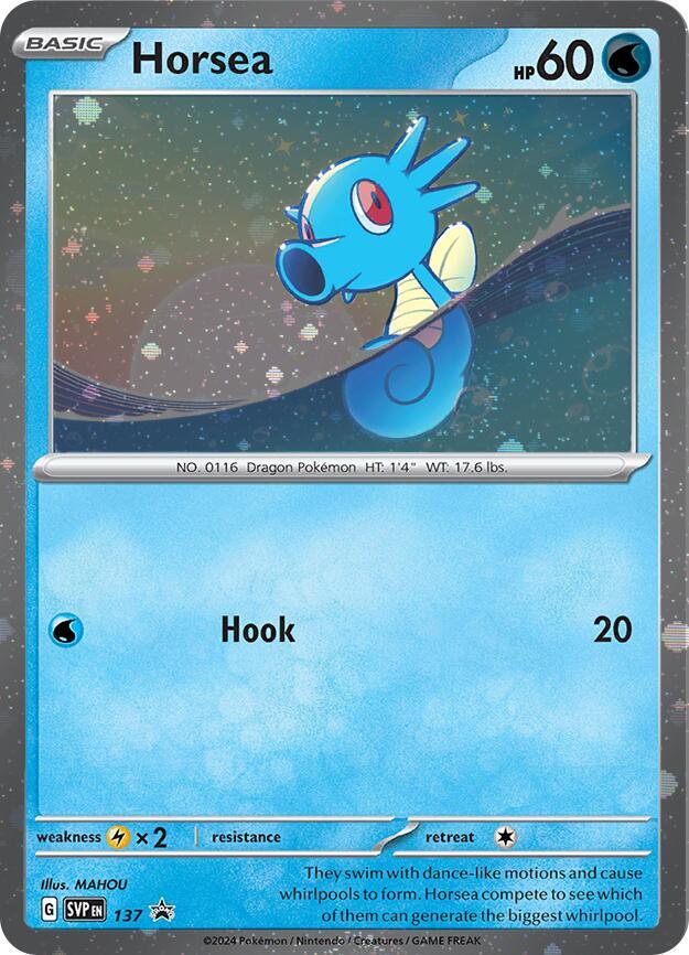 Horsea (SVP137) (Cosmo Holo) [Scarlet & Violet Promo Cards] | Dragon's Lair Comics and Fantasy Houston TX