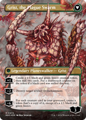 Grist, Voracious Larva // Grist, the Plague Swarm (Borderless) (Textured Foil) [Modern Horizons 3] | Dragon's Lair Comics and Fantasy Houston TX