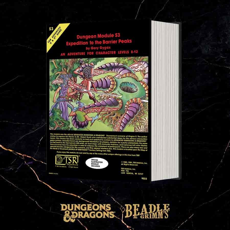 Dungeons & Dragons RPG: 50th Anniversary Beadle and Grimm's Classic Module Dice Set: Journey to the Barrier Peaks | Dragon's Lair Comics and Fantasy Houston TX