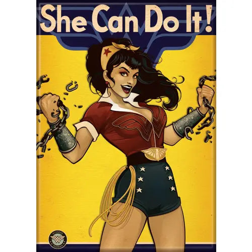 Dc Comics Bombshells Ww We Can Do It Magnet 2.5" X 3.5" | Dragon's Lair Comics and Fantasy Houston TX