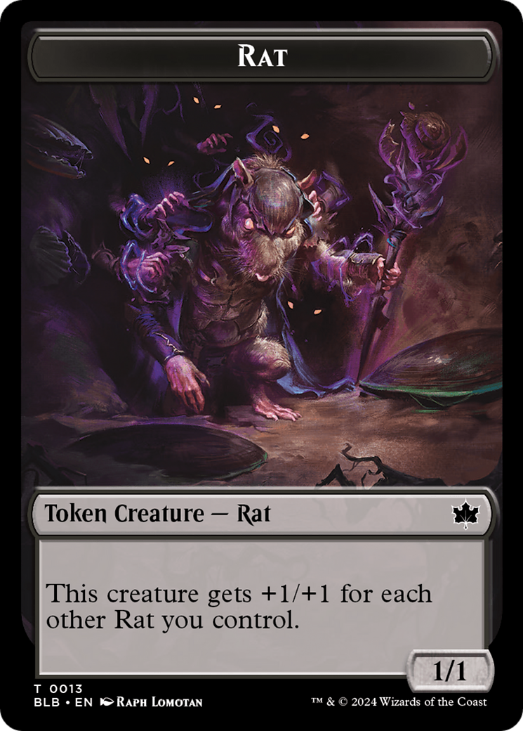 Rat Token [Bloomburrow Tokens] | Dragon's Lair Comics and Fantasy Houston TX