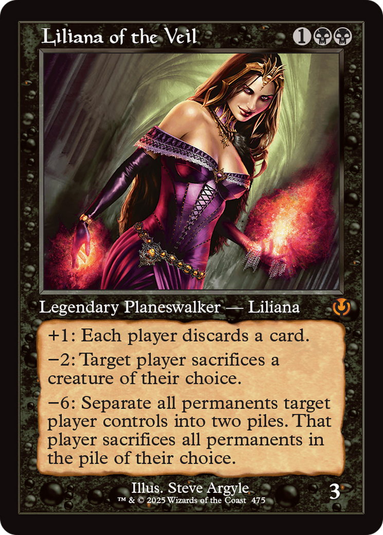 Liliana of the Veil (Retro Frame) [Innistrad Remastered] | Dragon's Lair Comics and Fantasy Houston TX