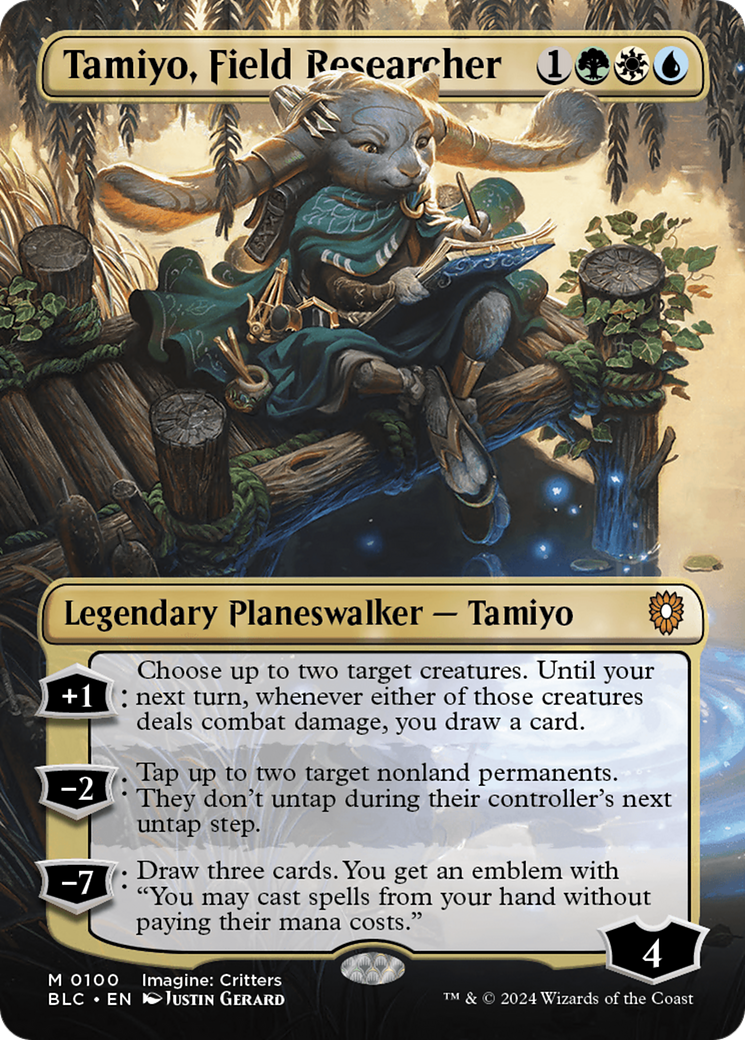 Tamiyo, Field Researcher (Borderless) [Bloomburrow Commander] | Dragon's Lair Comics and Fantasy Houston TX