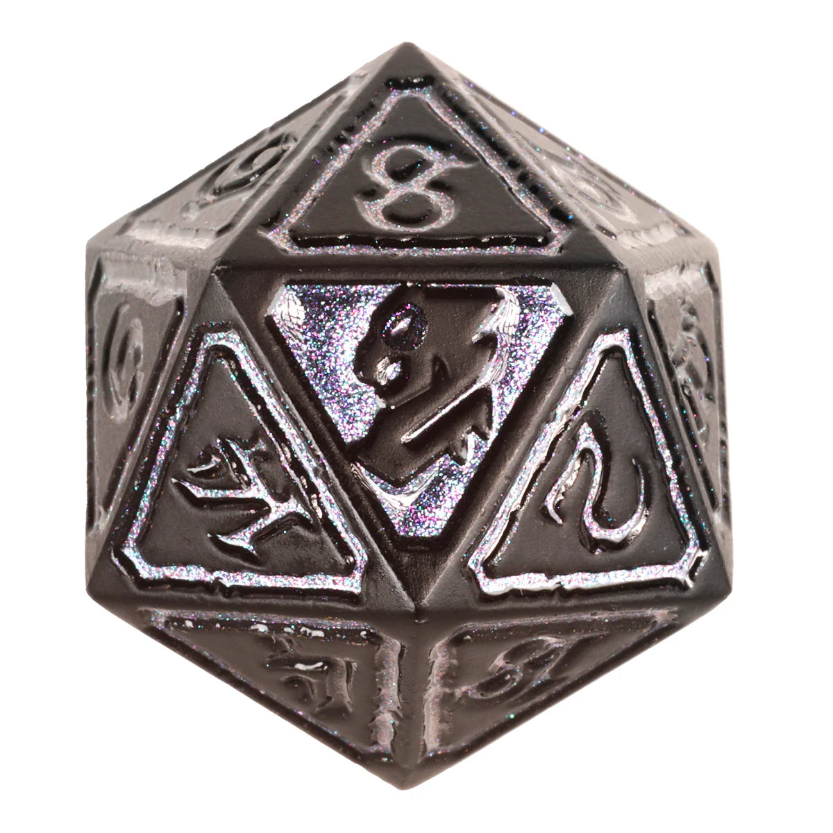 Die Hard Dice Metal D20 - Necromancy Dire | Dragon's Lair Comics and Fantasy Houston TX