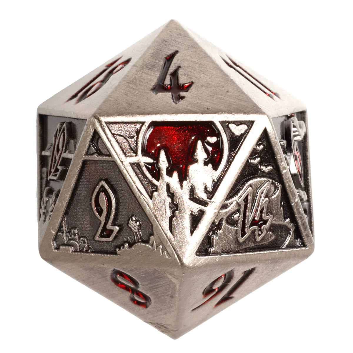 Die Hard Dice Metal D20 - Sanguine Call | Dragon's Lair Comics and Fantasy Houston TX