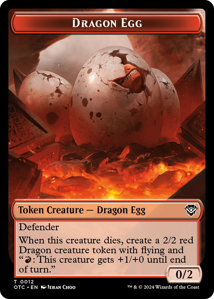 Dragon Egg // Dragon Double-Sided Token [Outlaws of Thunder Junction Commander Tokens] | Dragon's Lair Comics and Fantasy Houston TX