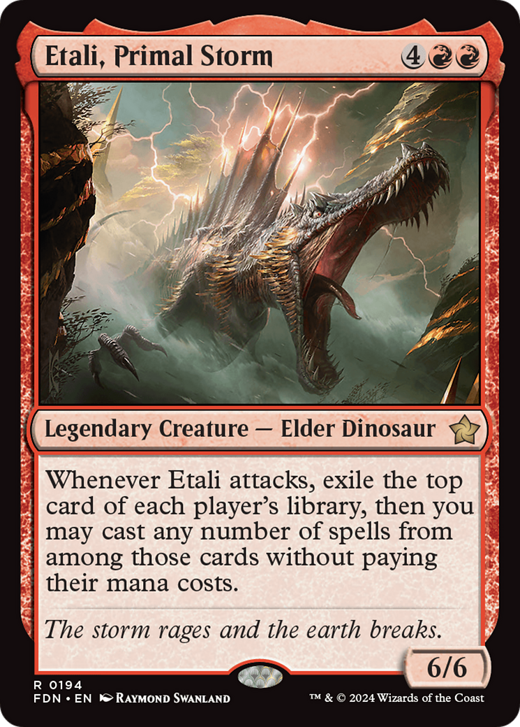 Etali, Primal Storm (Borderless) (Mana Foil) [Foundations] | Dragon's Lair Comics and Fantasy Houston TX