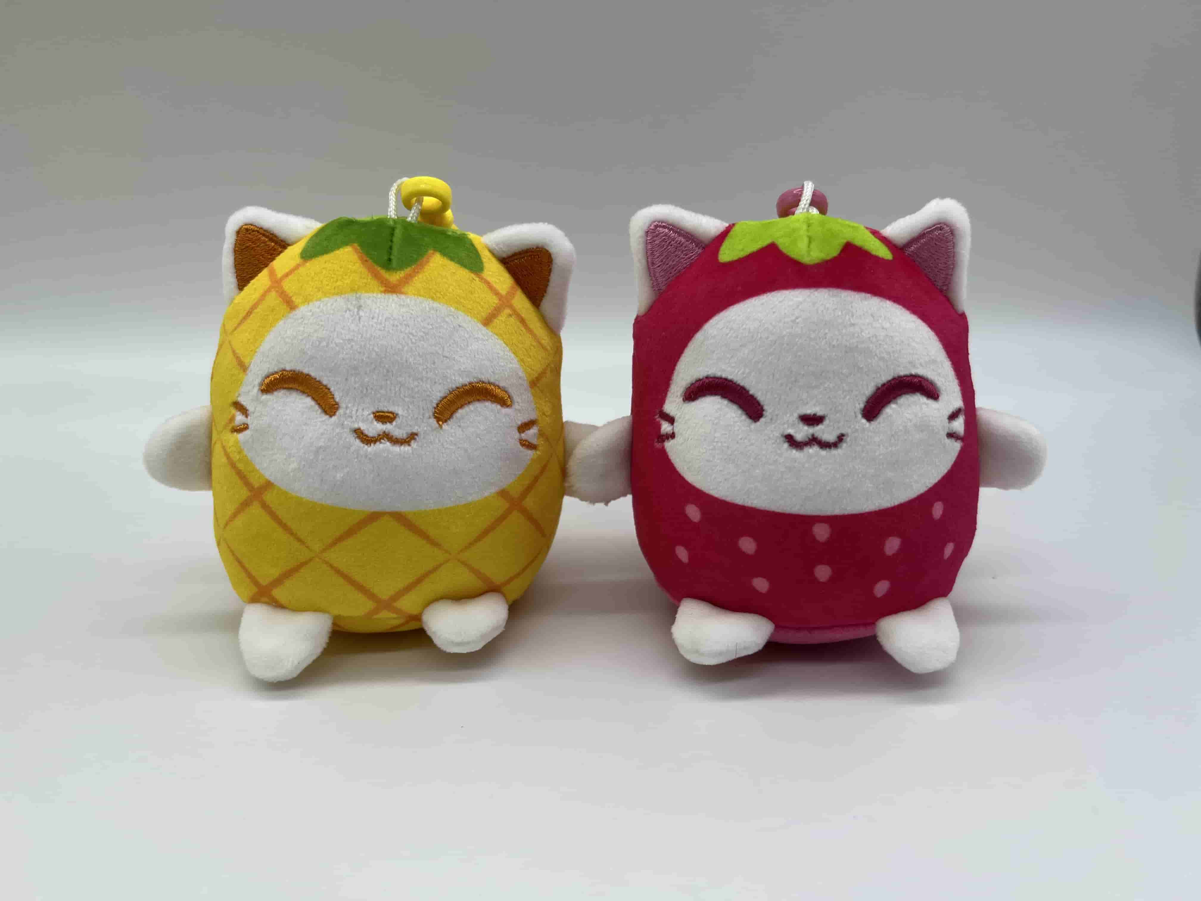 Plushiverse: Plushmate Besties - Fruit Cats [Strawberry + Pineapple] | Dragon's Lair Comics and Fantasy Houston TX