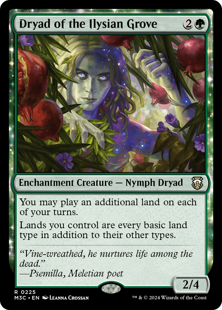 Dryad of the Ilysian Grove (Ripple Foil) [Modern Horizons 3 Commander] | Dragon's Lair Comics and Fantasy Houston TX