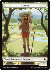 Copy // Human Double-Sided Token [Foundations Tokens] | Dragon's Lair Comics and Fantasy Houston TX