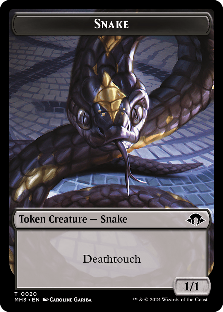 Servo // Snake Double-Sided Token [Modern Horizons 3 Tokens] | Dragon's Lair Comics and Fantasy Houston TX