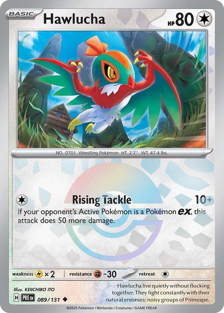 Hawlucha (089/131) (Poke Ball Pattern) [Scarlet & Violet: Prismatic Evolutions] | Dragon's Lair Comics and Fantasy Houston TX