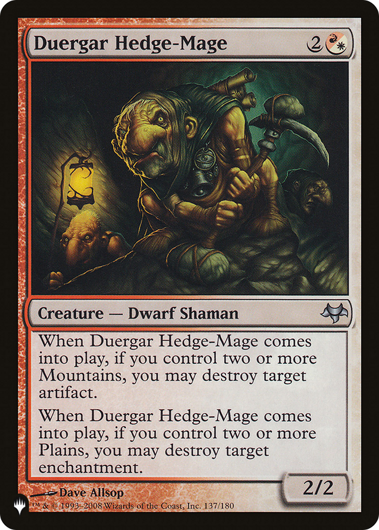 Duergar Hedge-Mage [The List Reprints] | Dragon's Lair Comics and Fantasy Houston TX