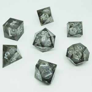 Chronicle Liquid Core Poly 7 Dice Set: Quicksilver | Dragon's Lair Comics and Fantasy Houston TX