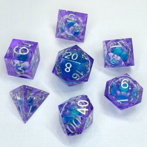 Chronicle Liquid Core Poly 7 Dice Set: Molten Galaxy | Dragon's Lair Comics and Fantasy Houston TX