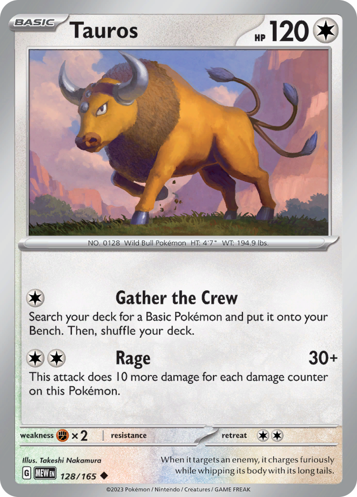 Tauros (128/165) [Scarlet & Violet 151] | Dragon's Lair Comics and Fantasy Houston TX