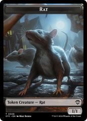 Rat // Blood Double-Sided Token [Outlaws of Thunder Junction Commander Tokens] | Dragon's Lair Comics and Fantasy Houston TX