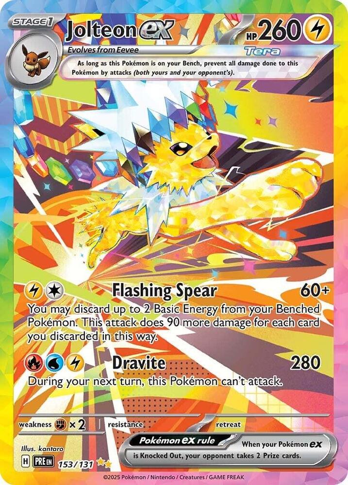 Jolteon ex (153/131) [Scarlet & Violet: Prismatic Evolutions] | Dragon's Lair Comics and Fantasy Houston TX