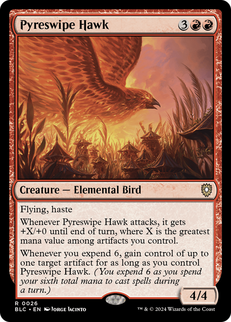 Pyreswipe Hawk [Bloomburrow Commander] | Dragon's Lair Comics and Fantasy Houston TX