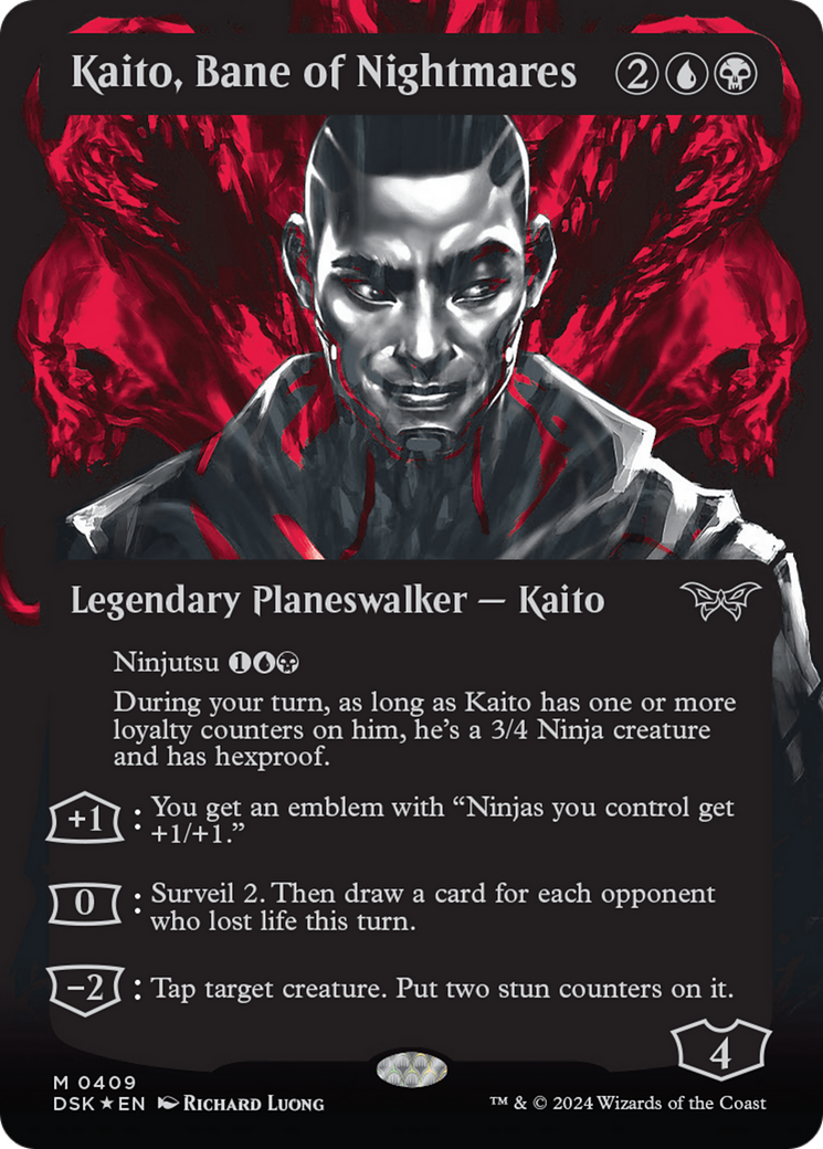 Kaito, Bane of Nightmares (Showcase) (Textured) [Duskmourn: House of Horror] | Dragon's Lair Comics and Fantasy Houston TX