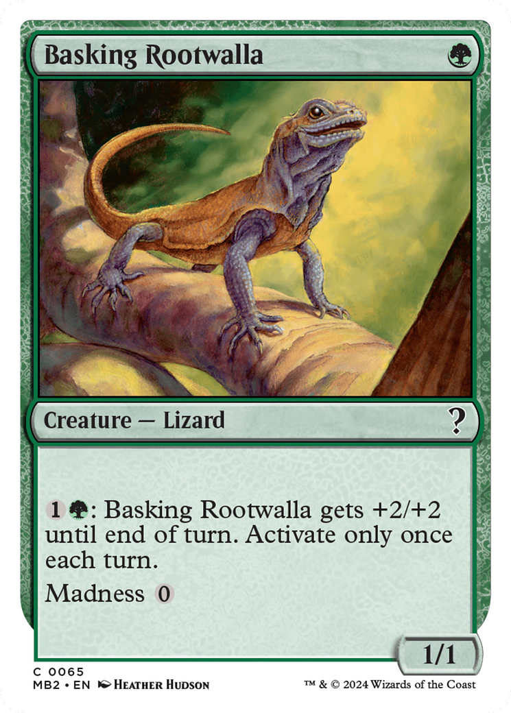 Basking Rootwalla (White Border) [Mystery Booster 2] | Dragon's Lair Comics and Fantasy Houston TX