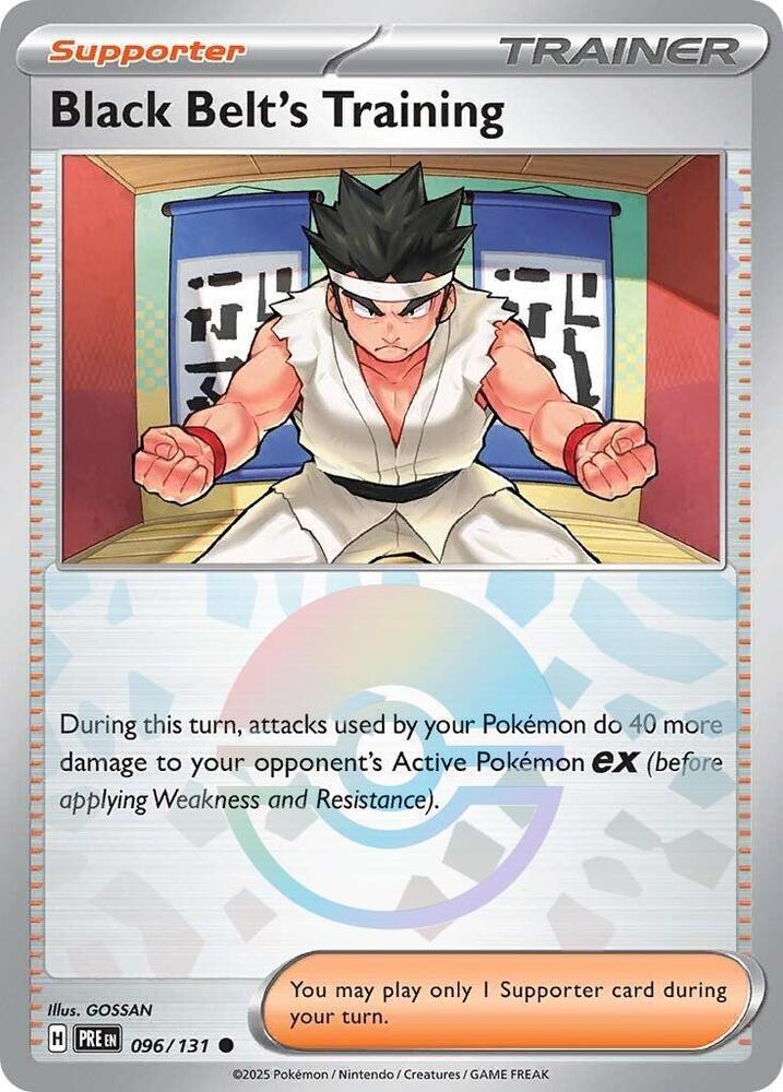 Black Belt's Training (096/131) (Poke Ball Pattern) [Scarlet & Violet: Prismatic Evolutions] | Dragon's Lair Comics and Fantasy Houston TX