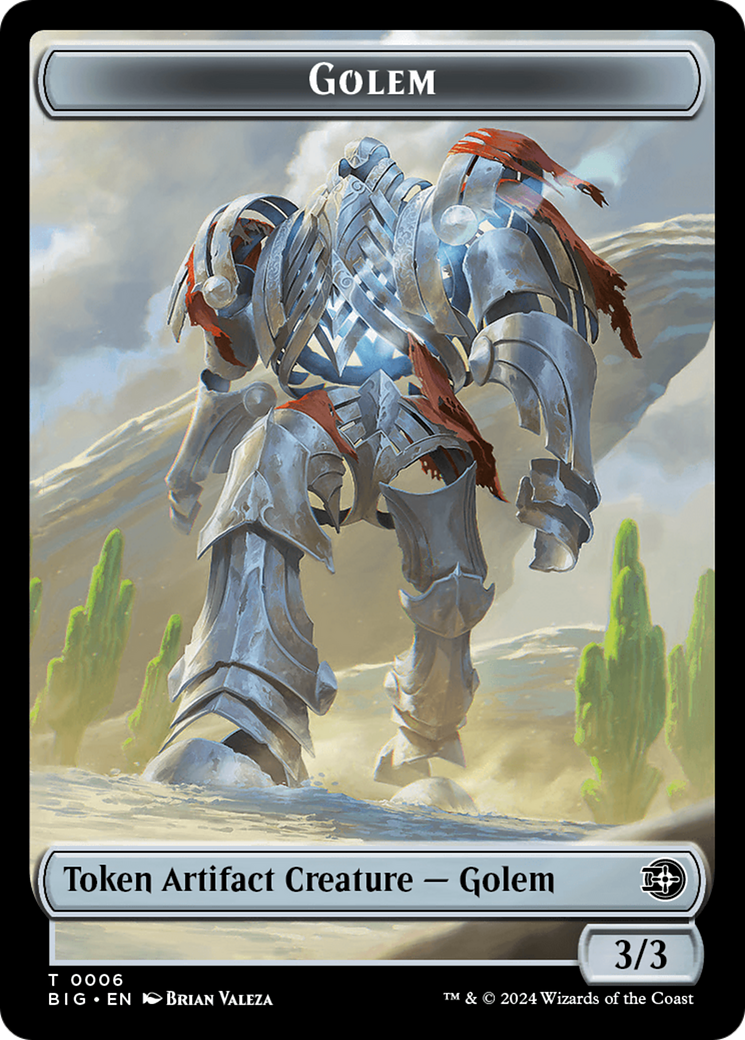 Golem // Plot Double-Sided Token [Outlaws of Thunder Junction: The Big Score Tokens] | Dragon's Lair Comics and Fantasy Houston TX