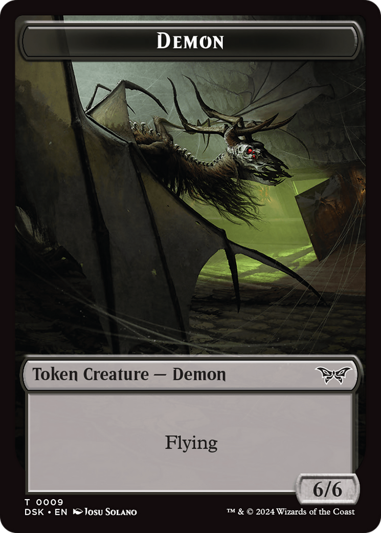 Demon // Manifest Double-Sided Token [Duskmourn: House of Horror Tokens] | Dragon's Lair Comics and Fantasy Houston TX