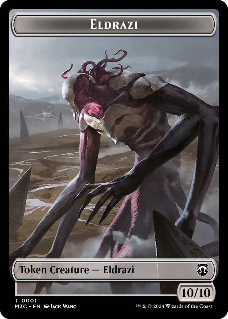 Spirit (Ripple Foil) // Eldrazi Double-Sided Token [Modern Horizons 3 Commander Tokens] | Dragon's Lair Comics and Fantasy Houston TX