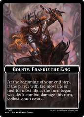 Bounty: Frankie the Fang // Bounty Rules Double-Sided Token [Outlaws of Thunder Junction Commander Tokens] | Dragon's Lair Comics and Fantasy Houston TX