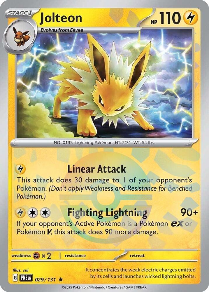 Jolteon (029/131) (Poke Ball Pattern) [Scarlet & Violet: Prismatic Evolutions] | Dragon's Lair Comics and Fantasy Houston TX