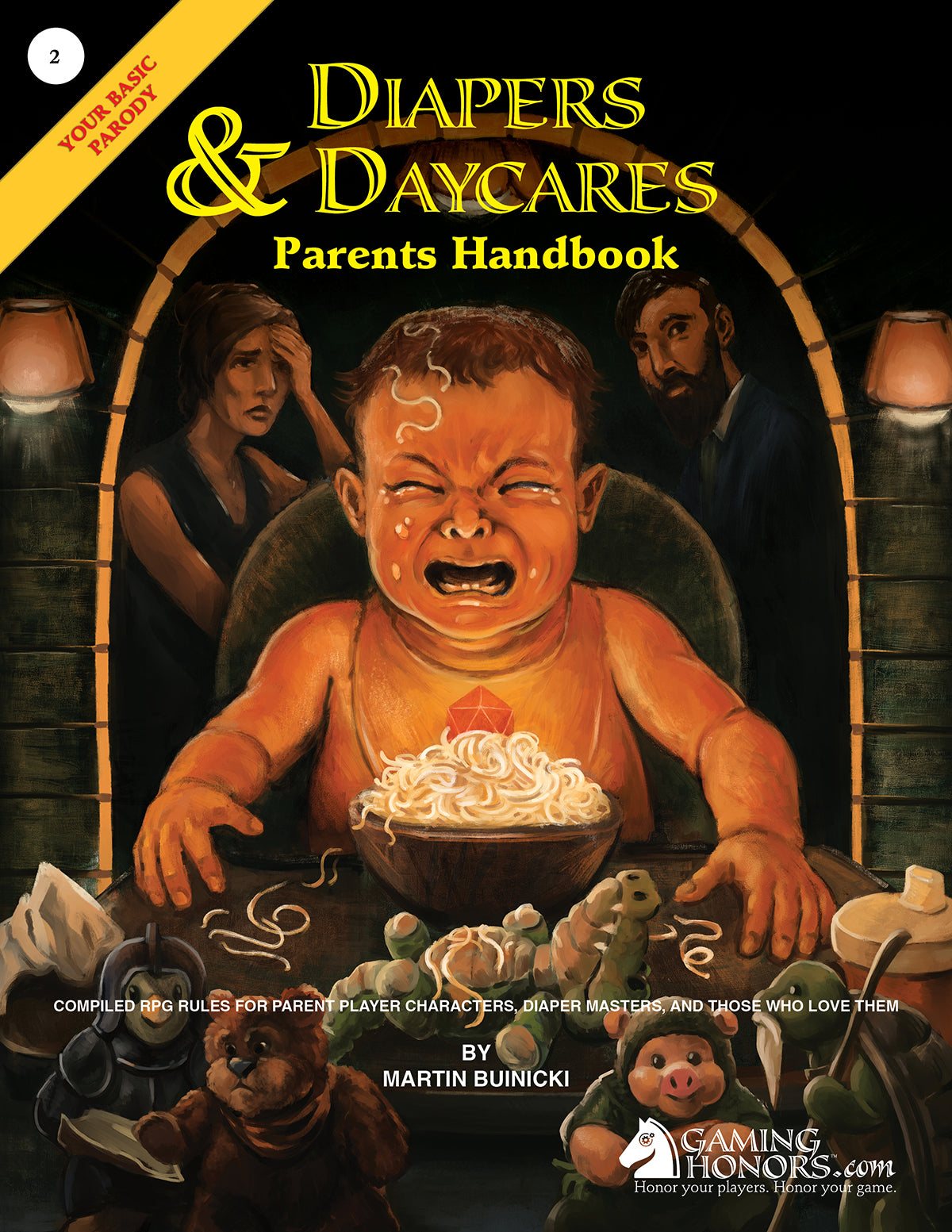 Gaming Honors RPG: Diapers & Daycare: Parents Handbook, Your Basic Parody (5E) | Dragon's Lair Comics and Fantasy Houston TX