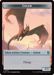 Golem (0013) // Nalaar Aetherjet Double-Sided Token [Aetherdrift Tokens] | Dragon's Lair Comics and Fantasy Houston TX